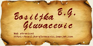 Bosiljka Gluvačević vizit kartica